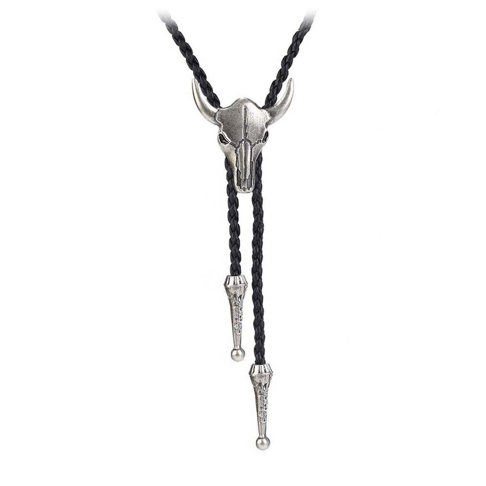 7697 Vintage Style Bolo Tie Western Cowboy Leather Rodeo Bolo Bola Tie